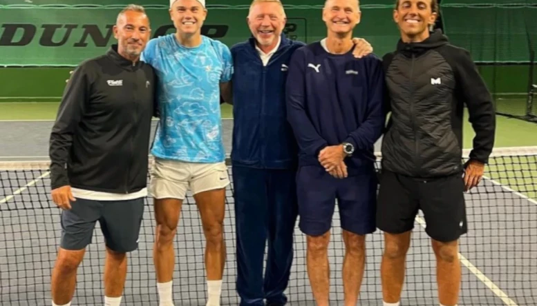 Boris Becker and Holger Rune.