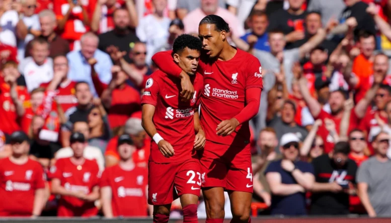 Virgil van Dijk and Luis Diaz.