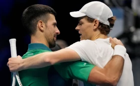 Jannik Sinner and Novak Djokovic.