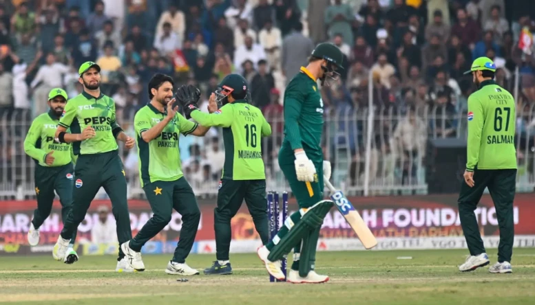 Abrar Ahmed wicket celebration