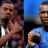Alexander Isak and Nicolas Jackson  of Newcastle and Chelsea