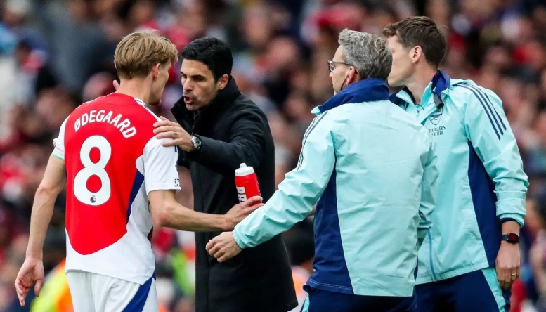 Arteta encourages Odegaard 03 May, 2025a