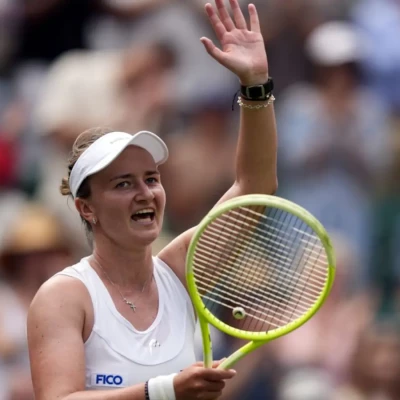 Barbora Krejcikova celebration