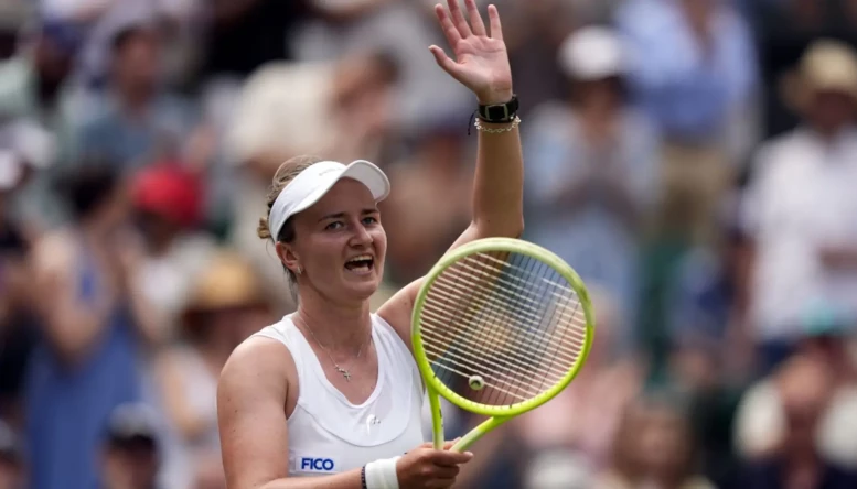 Barbora Krejcikova celebration