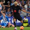 Barcelona star Lamine Yamal shoots and scores against Espanyol