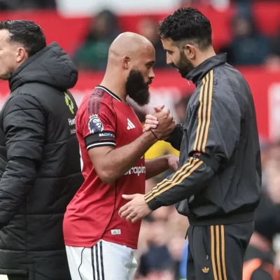 Bryan Mbeumo Ruben Amorim 4 October, 2025 (alamy)