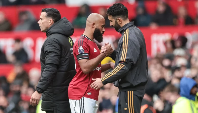 Bryan Mbeumo Ruben Amorim 4 October, 2025 (alamy)