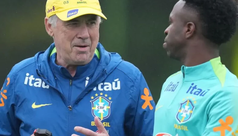 Carlo Ancelotti Vinicius October 7, 2025 (alamy)