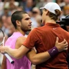 Carlos alcaraz and Jannik Sinner 2025 US Open alamy