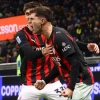 Christian Pulisic celebrates scoring for AC Milan 