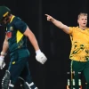 Corbin Bosch Proteas v Australia 2025 2nd T20I Darwin alamy