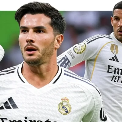 Dani Ceballos, Brahim Diaz and Rodrygo of Real Madrid