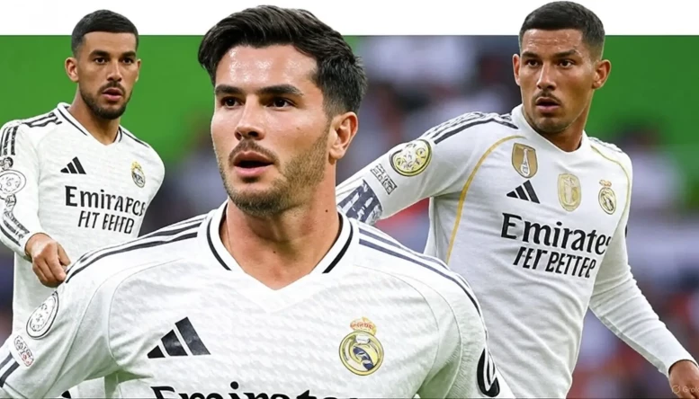 Dani Ceballos, Brahim Diaz and Rodrygo of Real Madrid