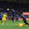 Denzel Dumfries of FC Internazionale scores to give his side the lead