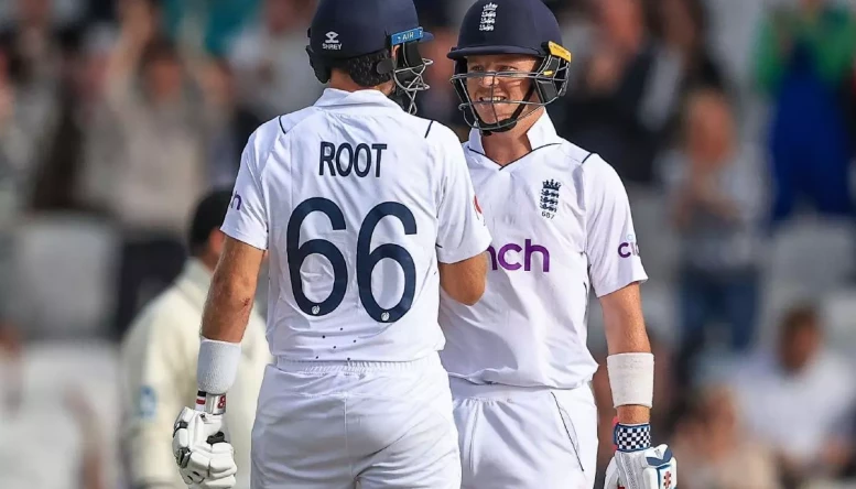 Ollie Pope and Joe Root.