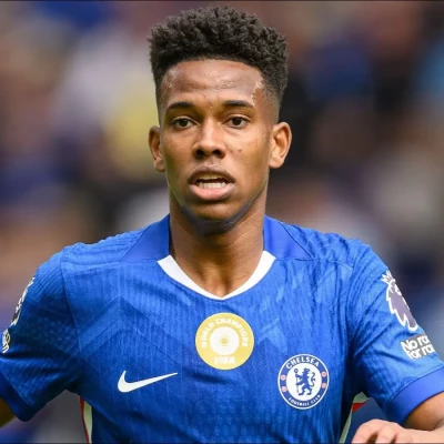 Estevao of Chelsea in action