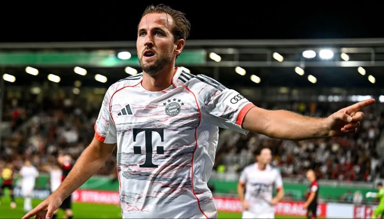 Harry Kane scores for Bayern Munich 