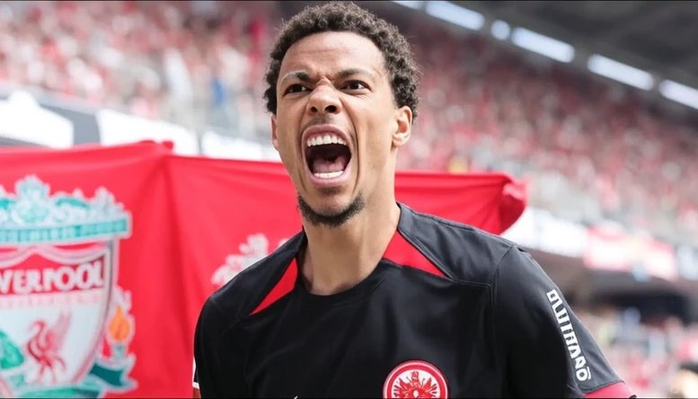 Hugo Ekitike of Eintracht Frankfurt linked to Liverpool move