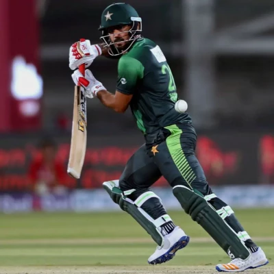 Hussain Talat batting