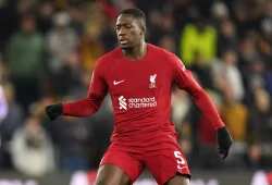 Ibrahima Konate playing for Liverpool