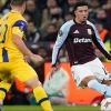 Jadon Sancho of Aston Villa in action
