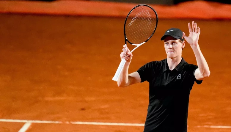 Jannik Sinner at the Italian Open