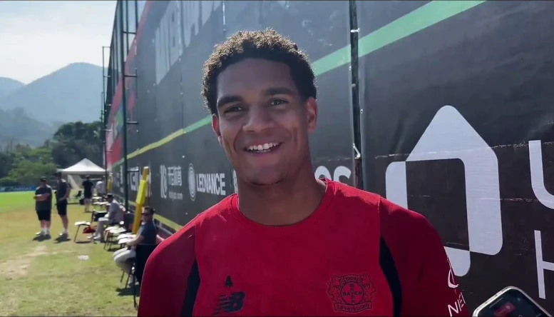 Jarell Quansah of Bayer Leverkusen at training