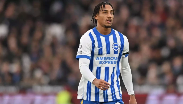 Joao Pedro of Brighton in action