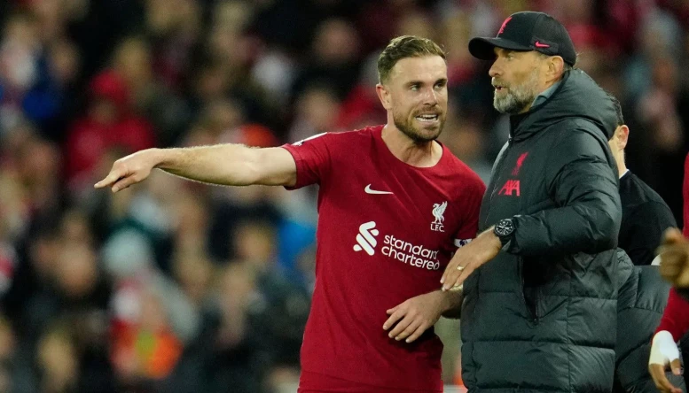 Jordan Henderson and Jurgen Klopp Liverpool