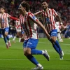 Julian Alvarez of Atletico Madrid celebrates after scoring 