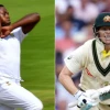 Kagiso Rabada and Steve Smith