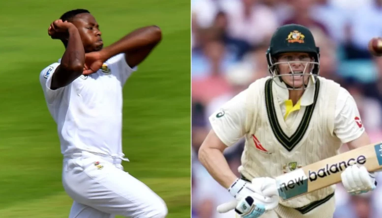 Kagiso Rabada and Steve Smith
