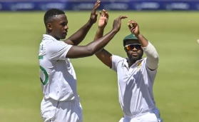 Kagiso Rabada and Temba Bavuma.