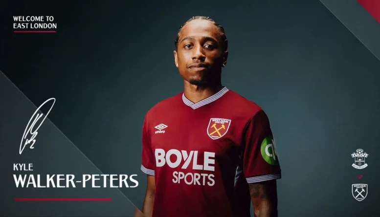 kyle walker-peters signs for West Ham 20 July, 2025