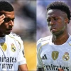 Kylian Mbappe and Vinicius Junior of Real Madrid
