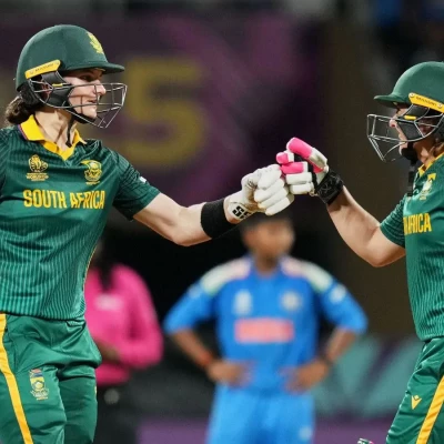 Laura Wolvaardt Proteas Women v India 2025 WCWC alamy