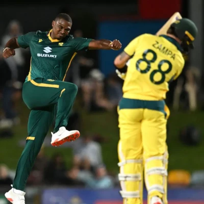 Lungi Ngidi big celebration