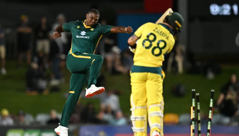 Lungi Ngidi big celebration
