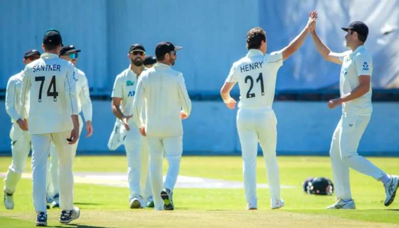 Matt Henry Test wicket celebration