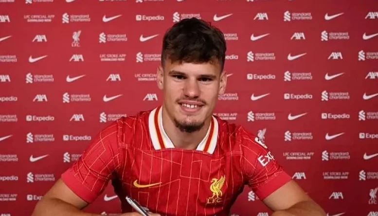 Milos Kerkez signs for Liverpool