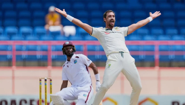 Mitchell Starc v West Indies Day 4 second test