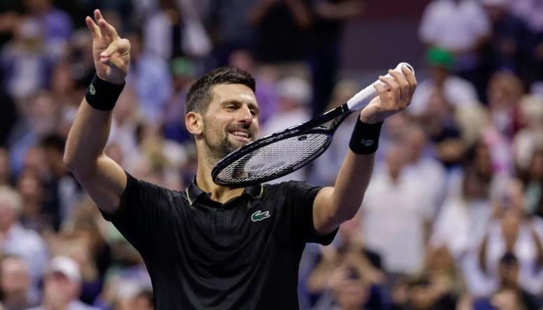 Novak Djokovic 2025 US Open R4 alamy
