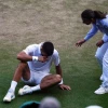 Novak Djokovic fall wimbledon 2025
