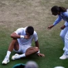 Novak Djokovic fall wimbledon 2025