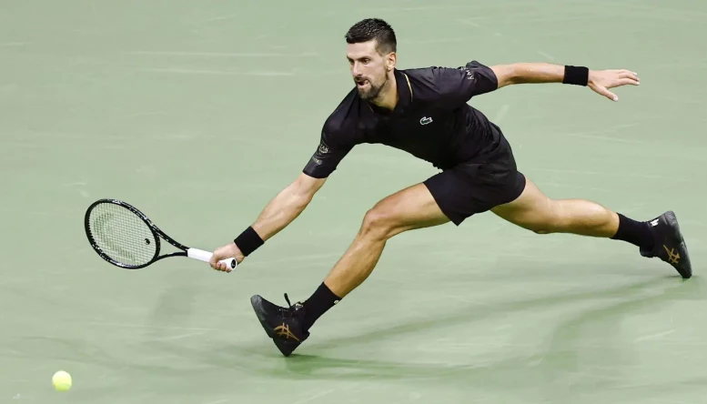 Novak Djokovic US Open R1 2025 alamy