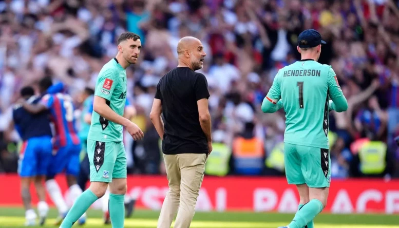 Pep Guardiola Dean Henderson FA Cup final 17 May, 2025