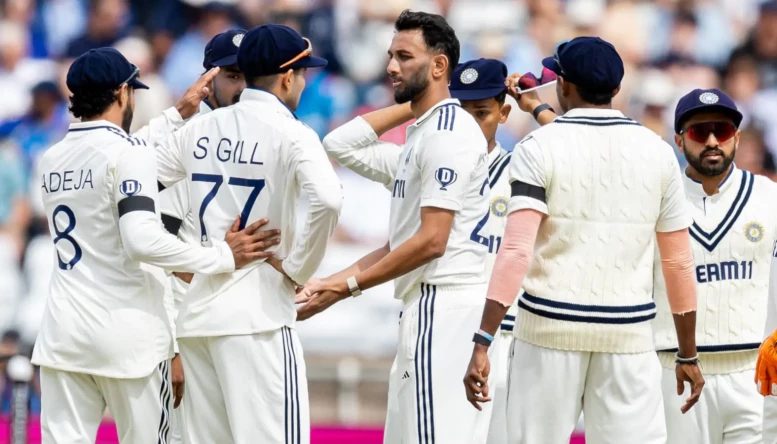 Prasidh Krishna and India wicket celebration