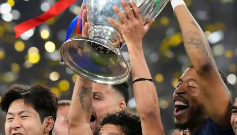 PSG celebrate Champions League win