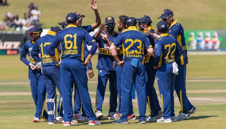 Sri Lanka ODI wicket celebration