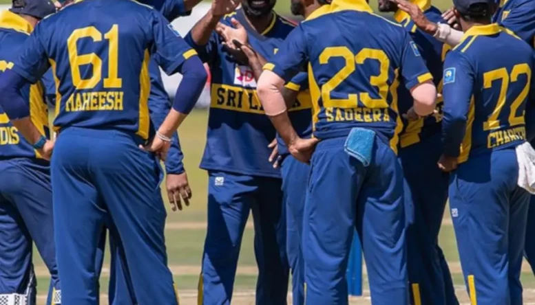 Sri Lanka ODI wicket celebration